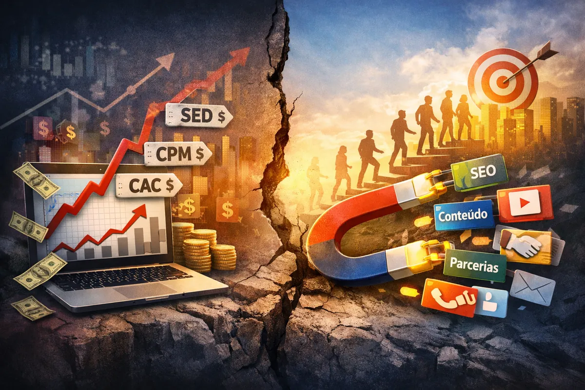 Não se escala software somente com tráfego pago